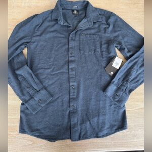 🌱NWT Volcom Men’s 100% Cotton Denim Blue Sz Large Caden LongSleeve Flannel Shirt